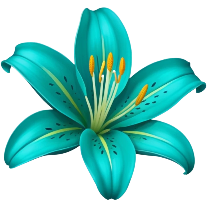 teal lily emoji