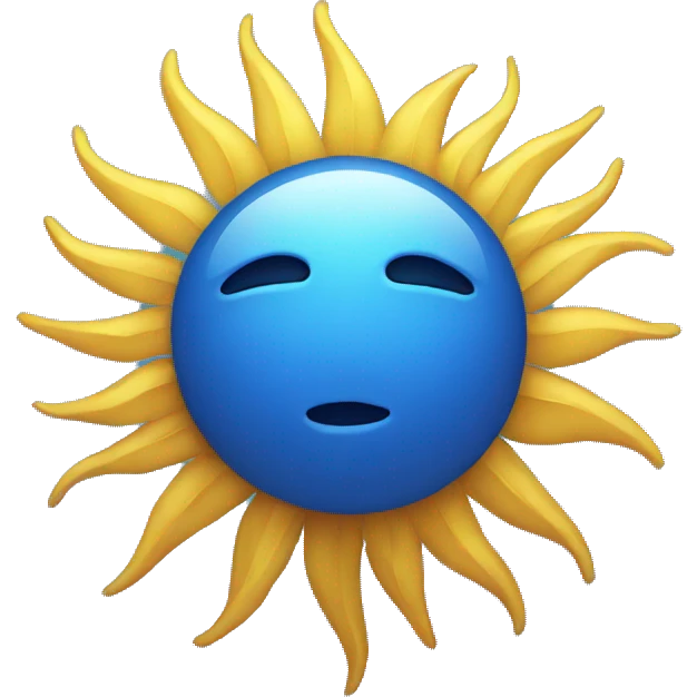 blue sun emoji