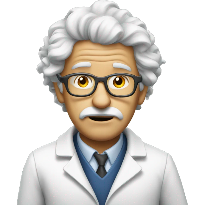 crazy scientist thinking emoji