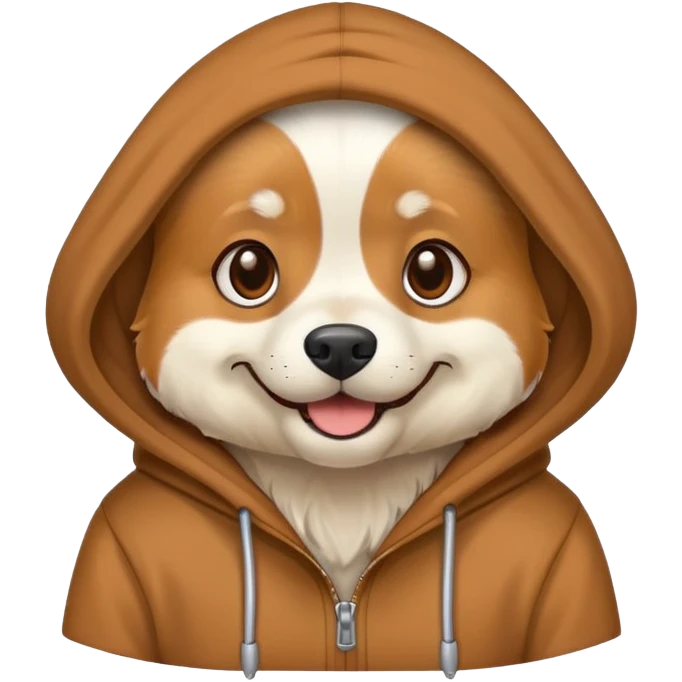 dog wearing hoodie emoji