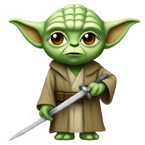 yoda avec un sabre emoji