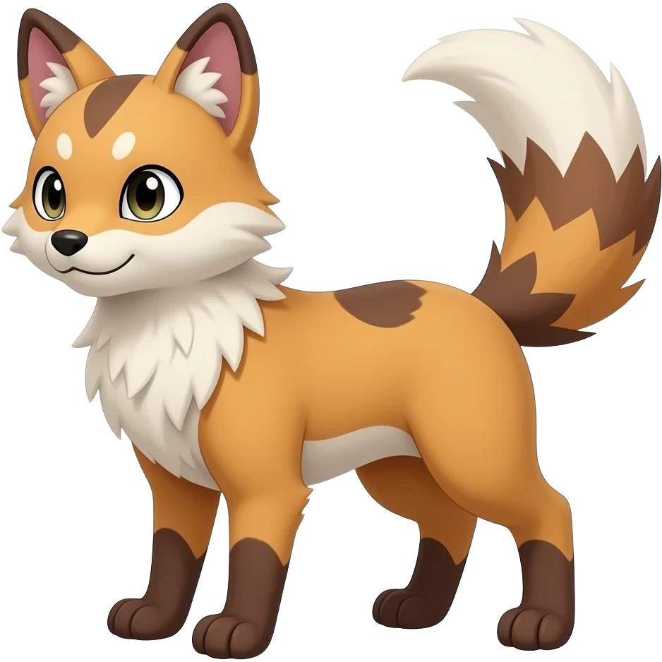 Digitigrade quadrupedal Randomly marked randomly colored Absol-Furret-Genet-Ferret-Tanuki-Ermine-hybrid emoji
