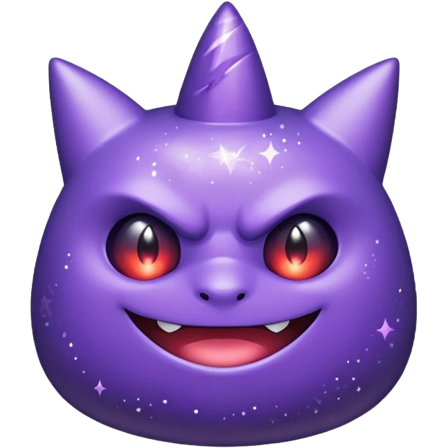 glitter roxo gengar emoji