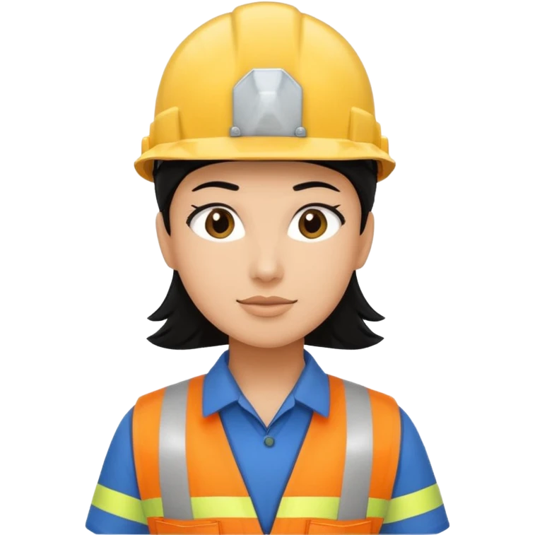 Electricity power employee at work with black hair emoji