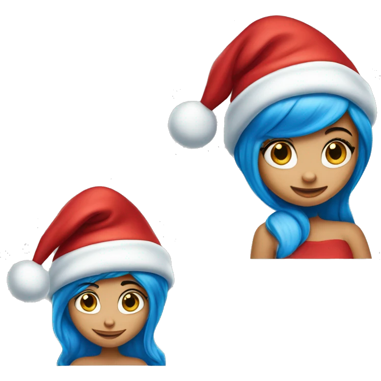 Smurfs girl Christmas  emoji