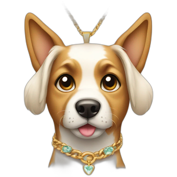 dog with necklace emoji