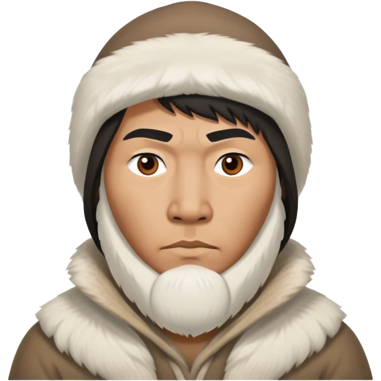 Inuit men photorealistic serious emoji