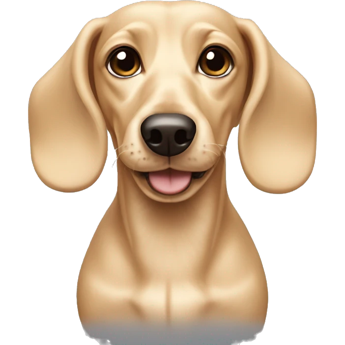 cream dachshund emoji