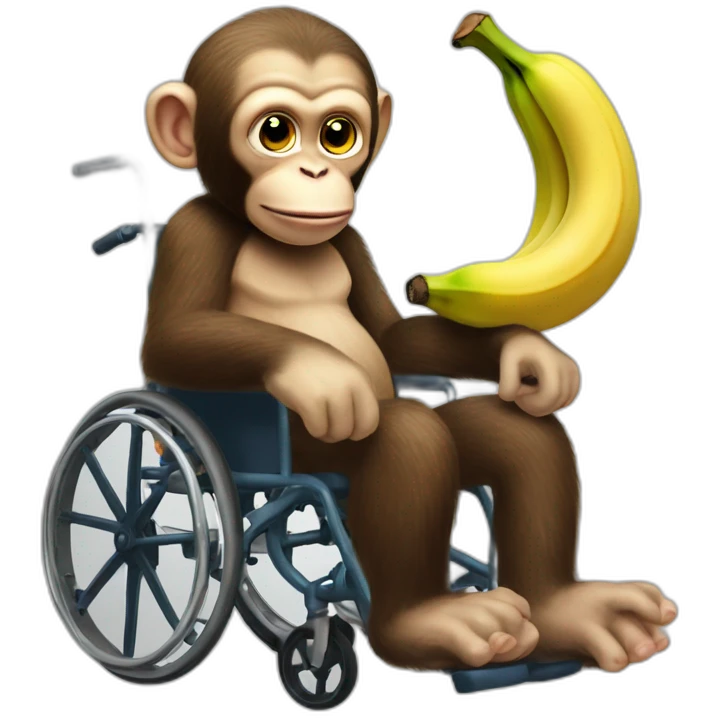 monke vladimir putin monkey banana wheelchair emoji