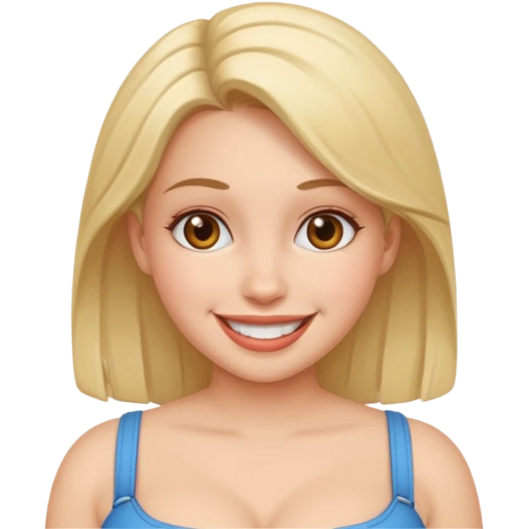 naked girl with big tits emoji