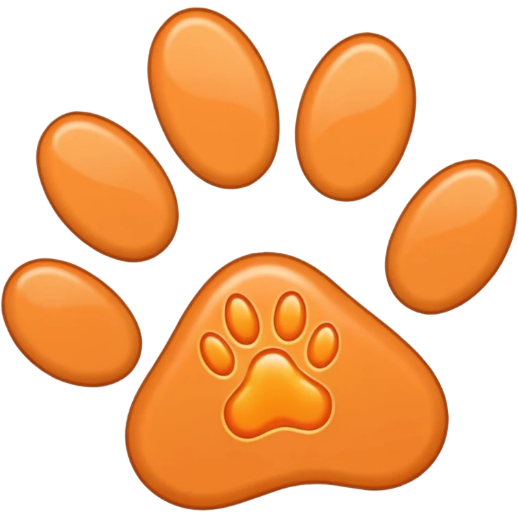 a very light pale pastel orange #ffbe8c pawprint emoji