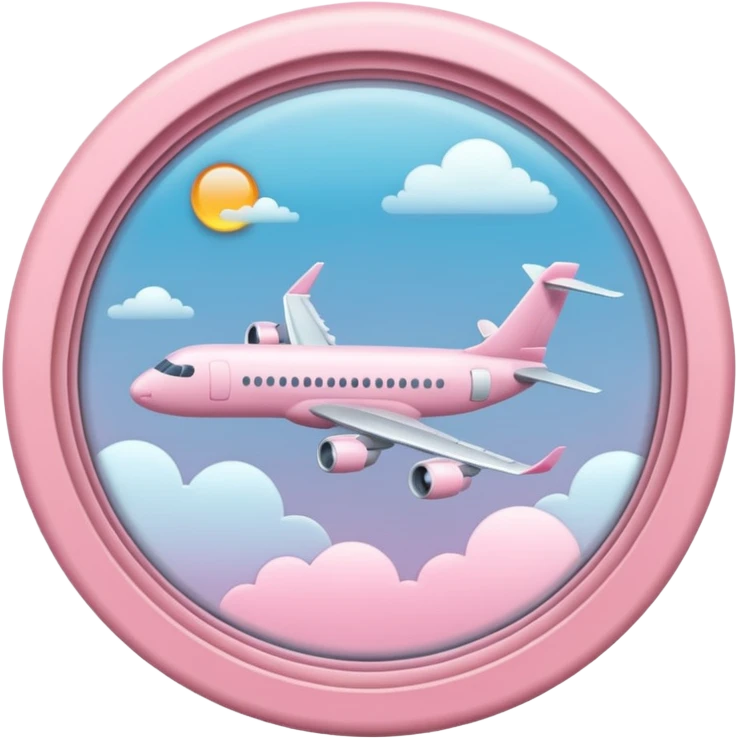 Light pink airplane window  emoji