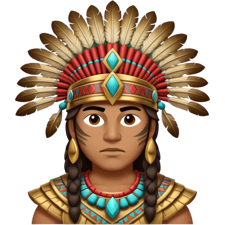 Toltec warrior with headdress emoji