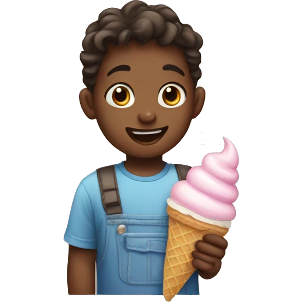 Kid getting ice cream emoji