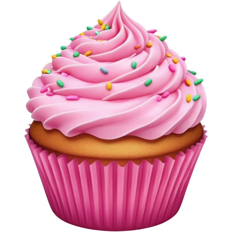 cupcake with pink icing emoji