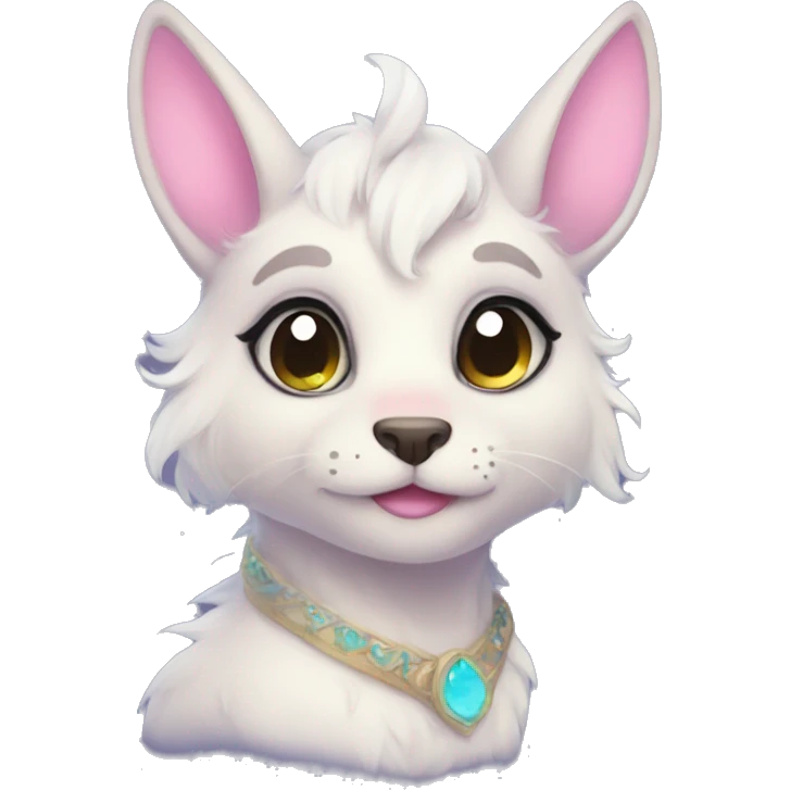 Kawaii bright fantasy ethereal anthro fursona animal emoji