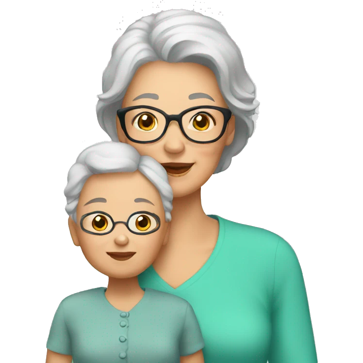 Nana and granddaughter  emoji
