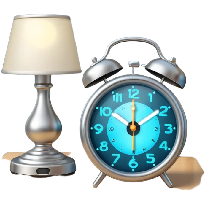 ringing alarm clock on a nightstand emoji