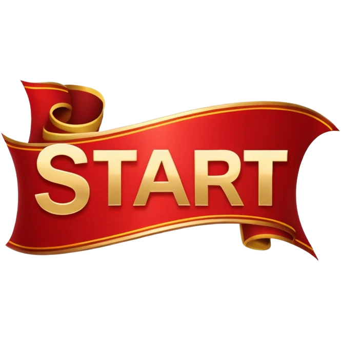 banner with start written on it emoji