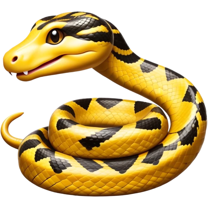cinematic-cute-anaconda-portrait-emoji,-head-tilted-playfully-and-inquisitively,-with-a-sleek,-shimmering-body-adorned-with-detailed-scale-sriped patterns-and-round,-sparkling-eyes-full-of-wonder,-simplified-yet-irresistibly-adorable-features emoji