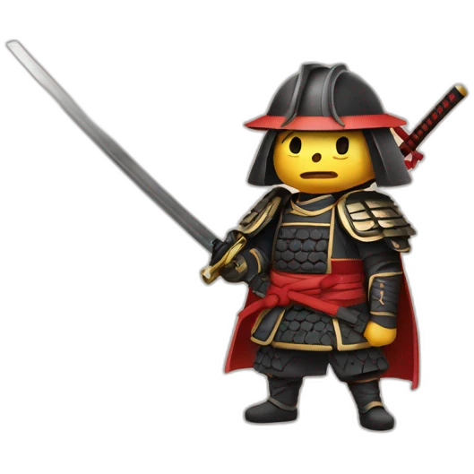 samurai with gattling gun emoji