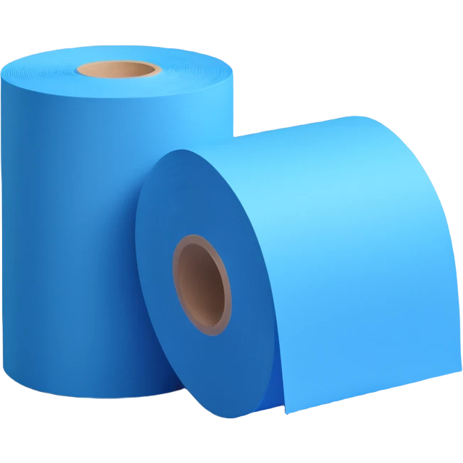 blue roll of paper, 3D look, soft shadows, white background emoji