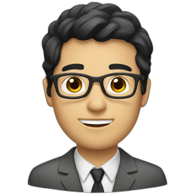white teacher with black hair  emoji