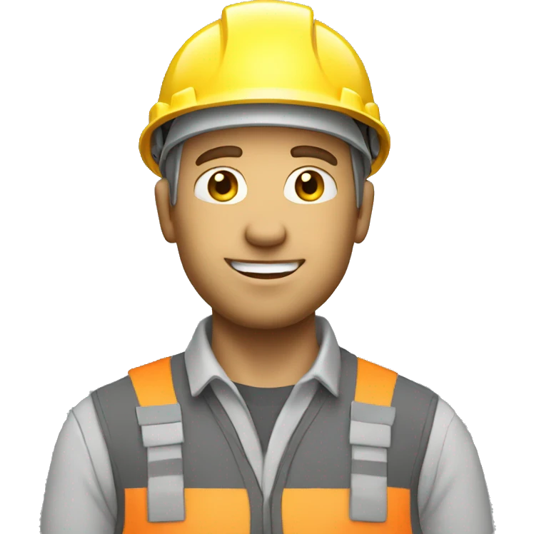 white man with construction helmet as if ready to work emoji