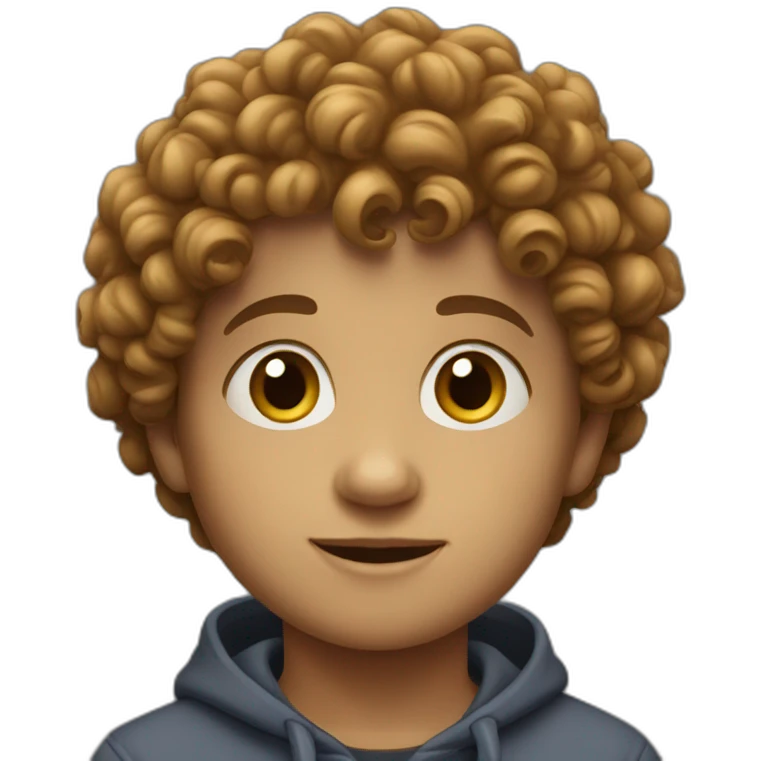 little curly boy, not board emoji