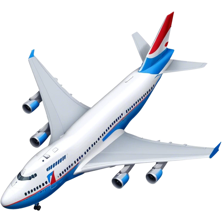 Boeing 747 - Boeing (Model Year: 2020) (Iconic colour: White with red and blue) emoji
