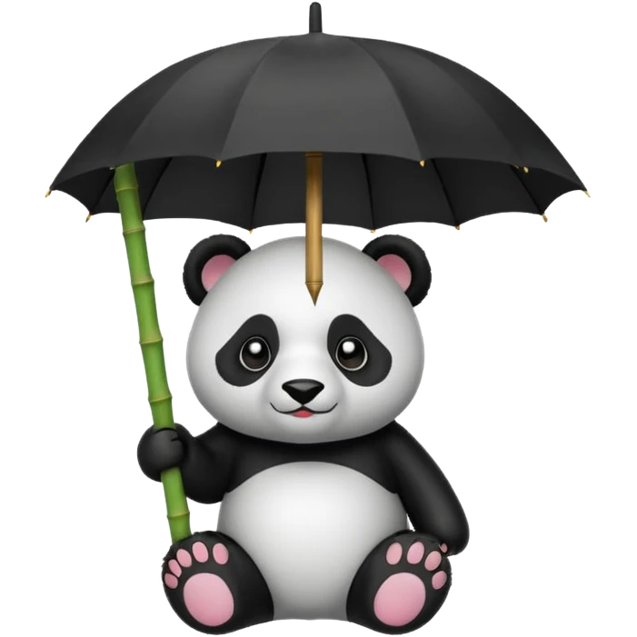 Panda with umbrella emoji