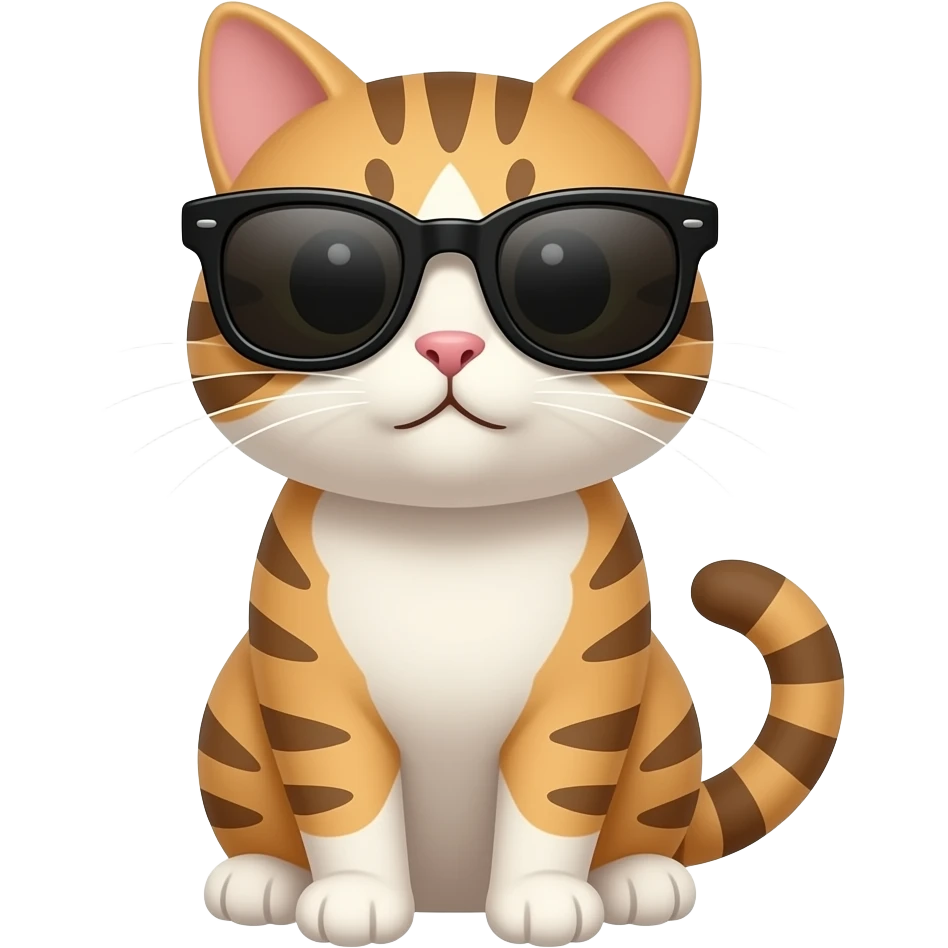 Cat wearing sunglasses emoji