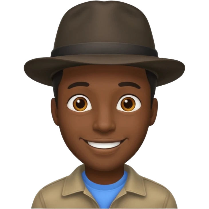black man wearing hat emoji