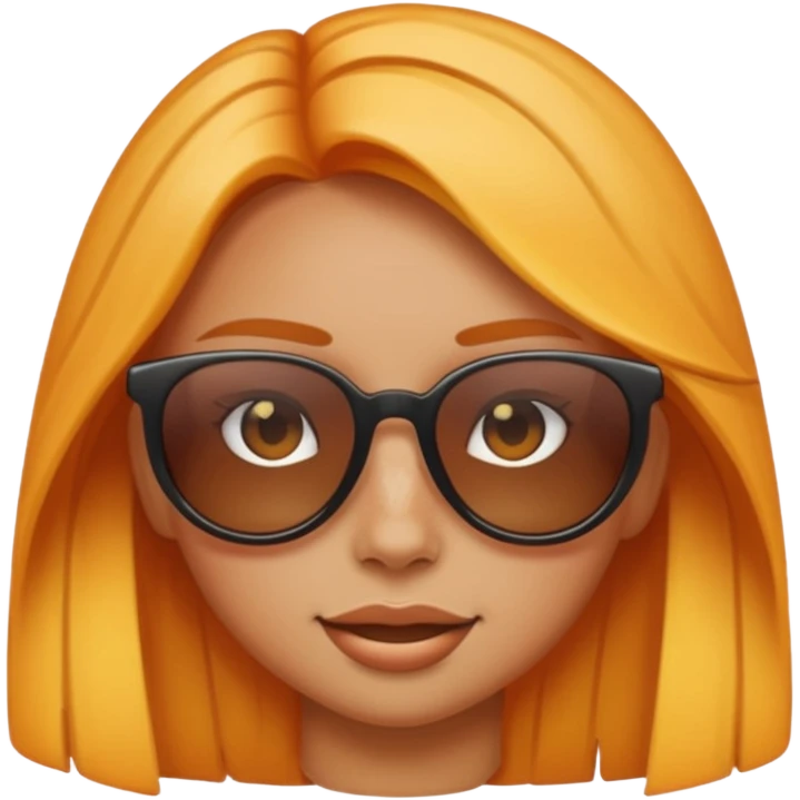 girl emoji with face showing clear sunburn lines, no text emoji