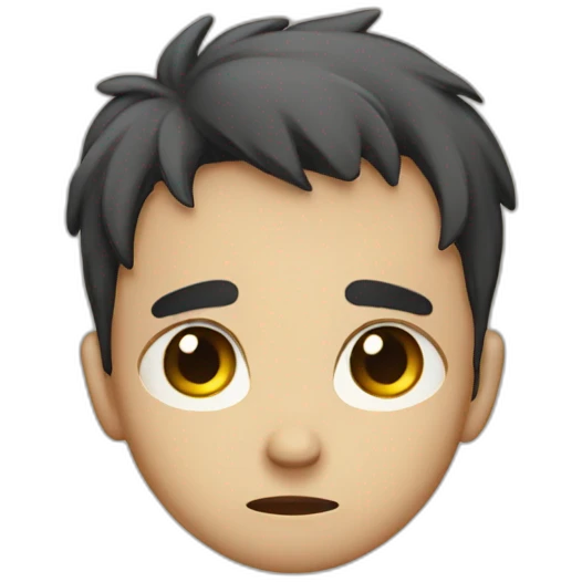Sad cute boy emoji