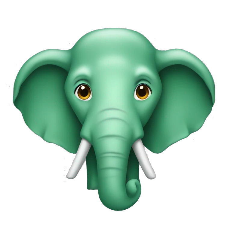 A green elephant emoji