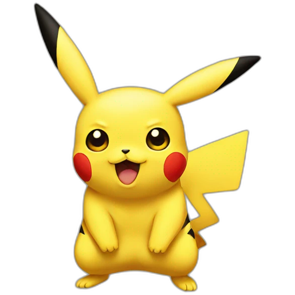 a high pikachu emoji