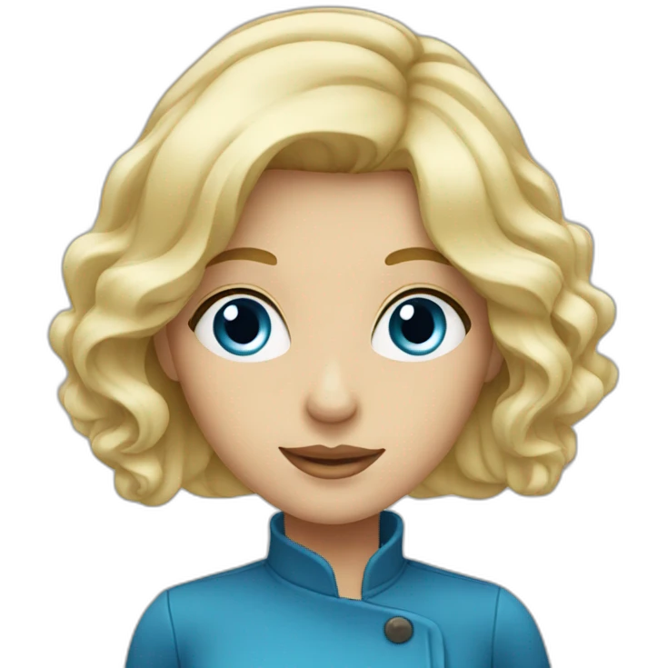 Blonde lady with blue eyes  emoji
