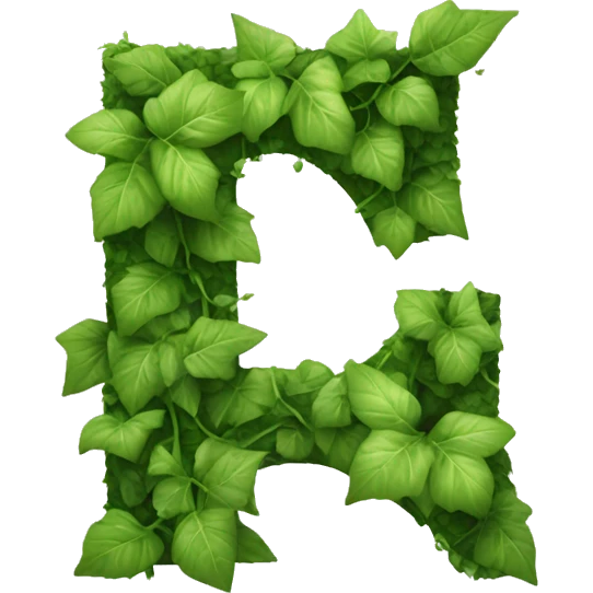 ivy plant twirled around the capital letter I emoji