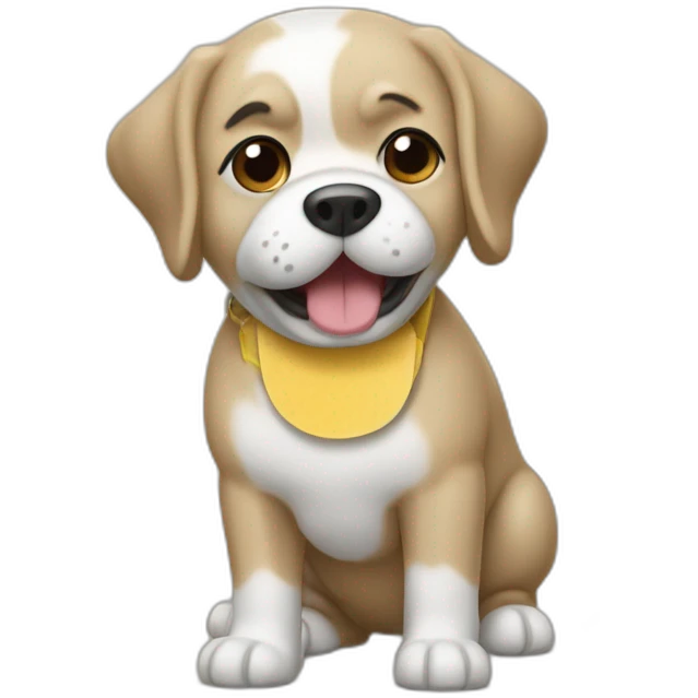 Chien qui mange salade emoji
