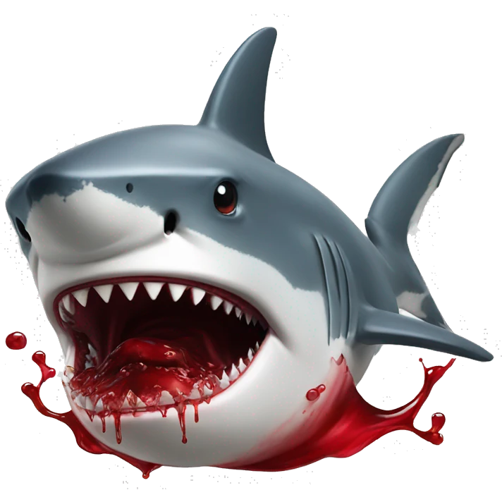 shark smelling blood emoji