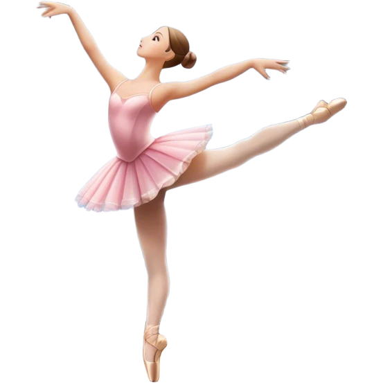 Icon for Ballet: a theater stage with silhouette of a ballerina in an elegant pose, surrounded by spotlight and stage lights. The icon should convey the grace and beauty of ballet, with focus on the dancer and the dramatic lighting. Transparent background. emoji