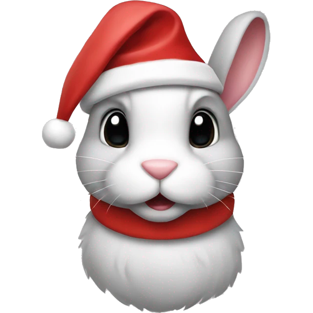 bunny with santa hat emoji