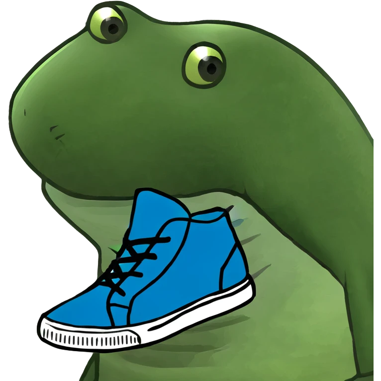 Tiburón con zapatos azules  emoji