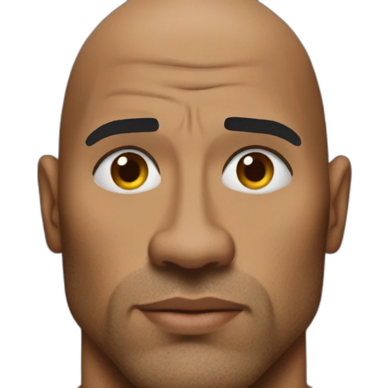 The rock giving the peoples eyebrow emoji