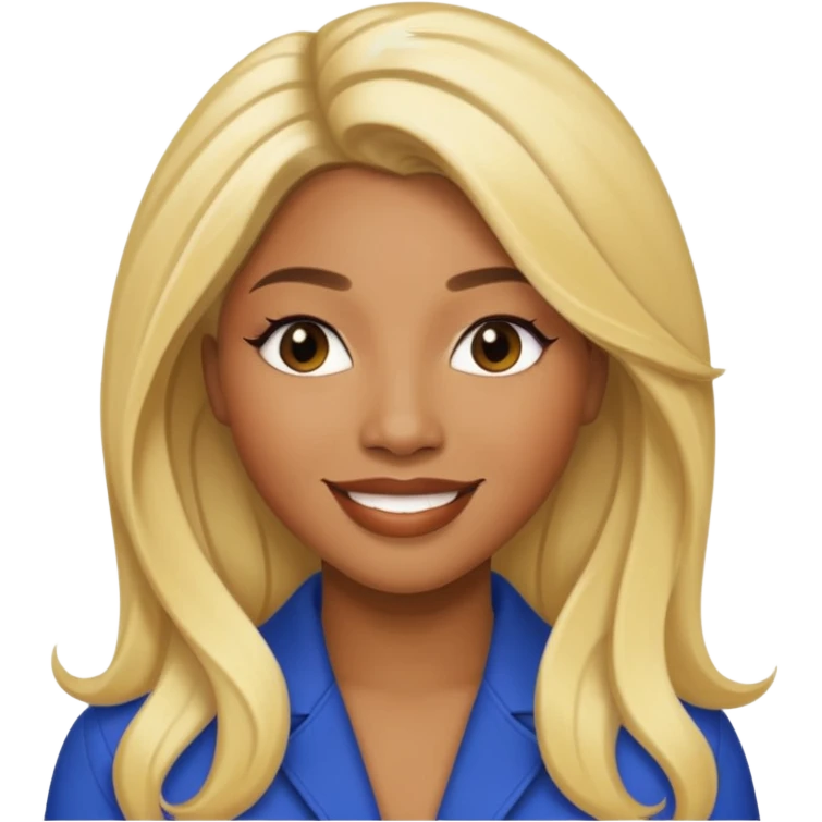 Victoria Monét, R&B Singer with long blonde hair emoji