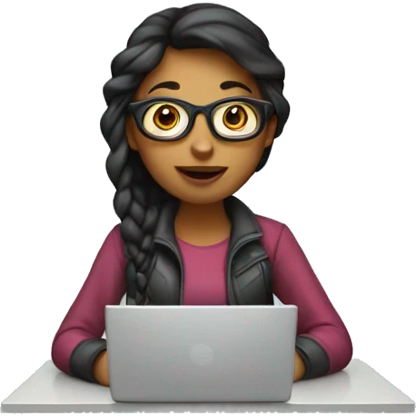 developer girl with laptop emoji