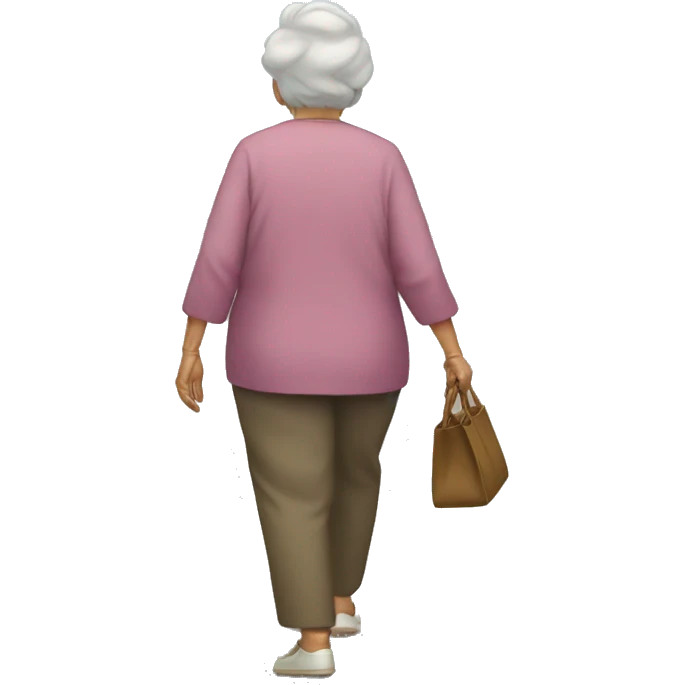 grandma walking away from emoji