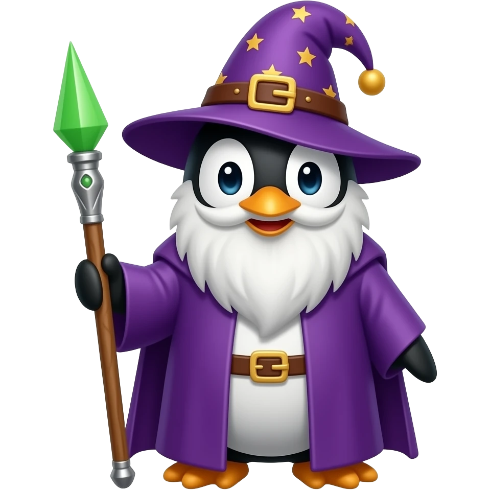 Penguin Wizard emoji