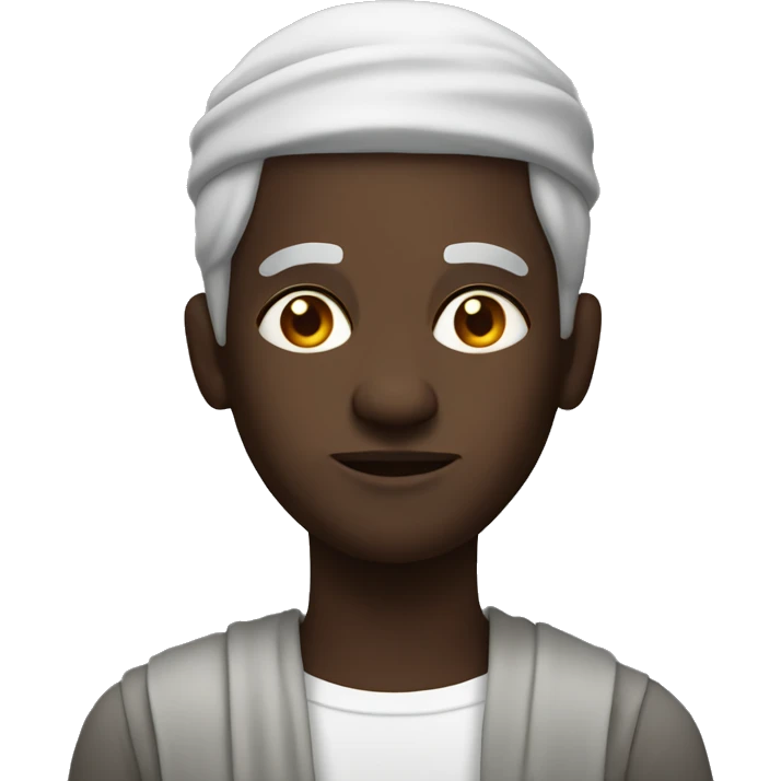 Black man in jain emoji
